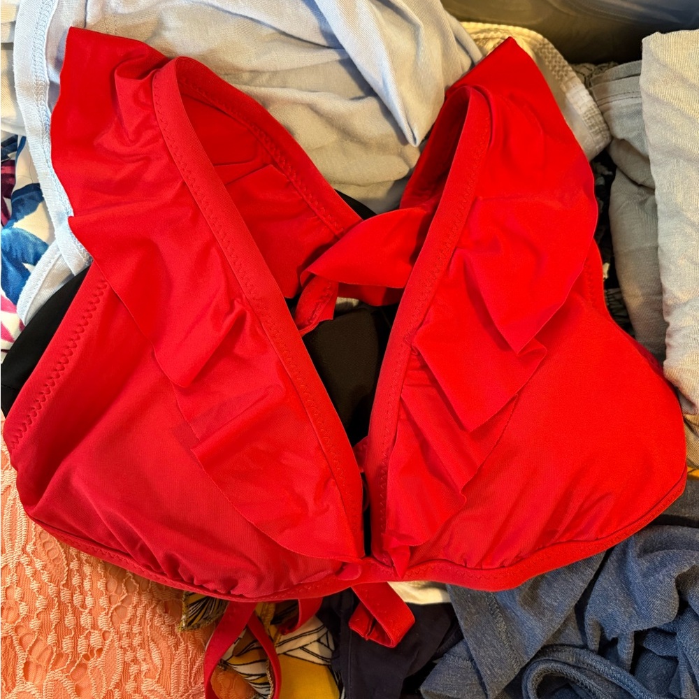 Shade & Shore Bold Scarlet Bikini Top